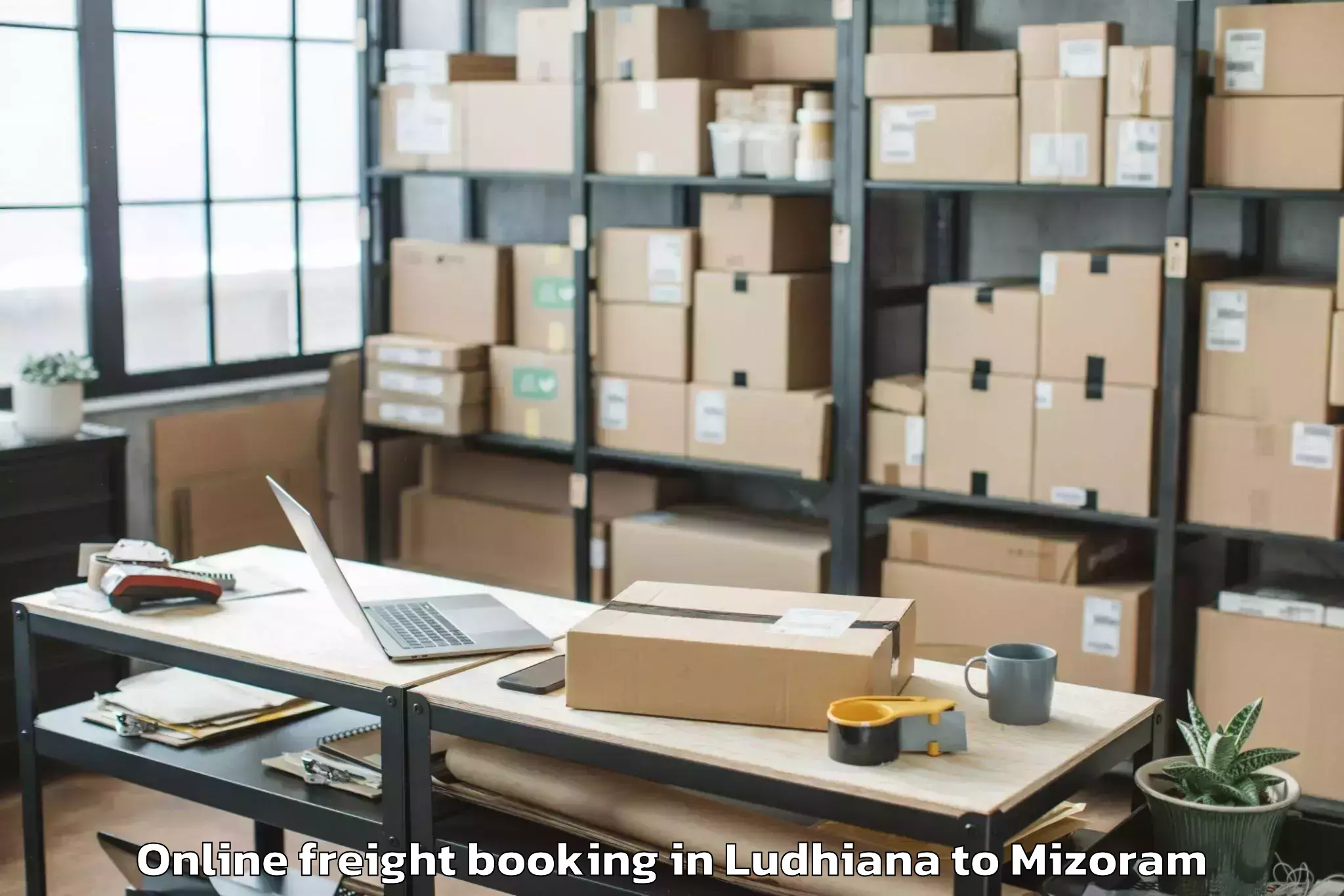 Affordable Ludhiana to Tlangnuam Part Online Freight Booking